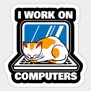 Cat Kitten Computers Kitty Pet Lover Gift Sticker